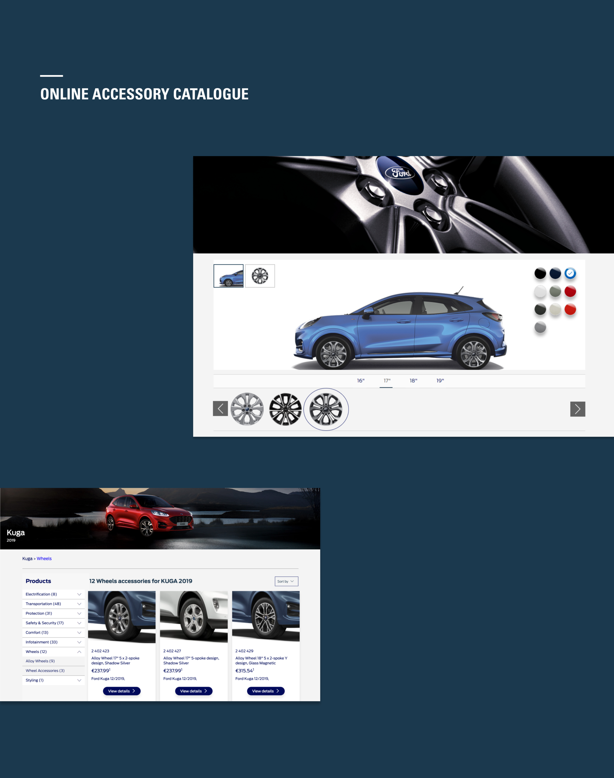 Ford Europe Online Accessory Catalogue Responsive Design